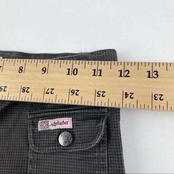 Alphabet Creation Shorts Girls 10 A Brown Houndstooth Pockets - Picture 4 of 7